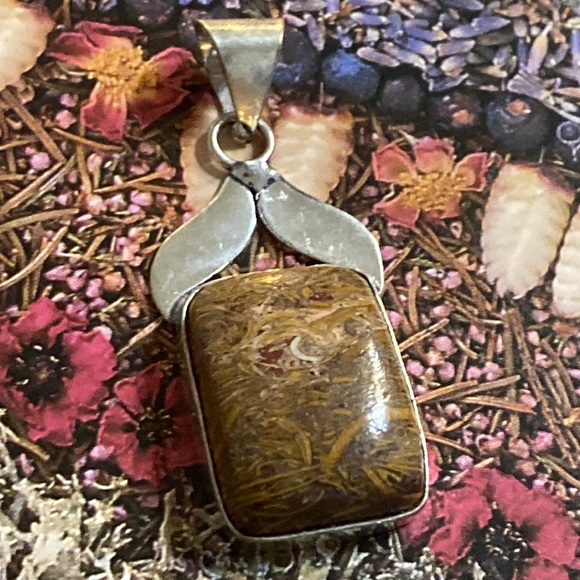 Mariam Jasper Sterling Silver Pendant - Picture 1 of 4